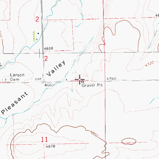 Topographic Map of 14N12E02DD__01 Spring, MT
