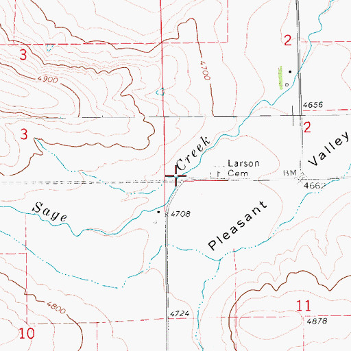 Topographic Map of 14N12E02CC__01 Well, MT
