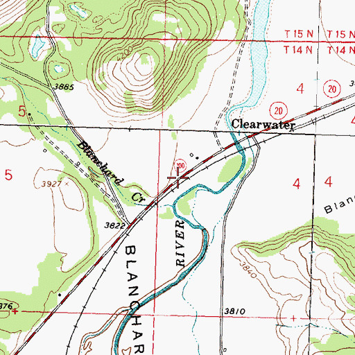 Topographic Map of 14N14W04BCCD01 Well, MT