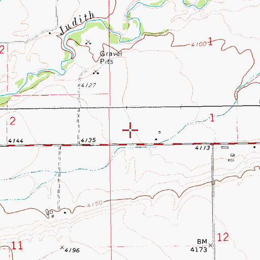Topographic Map of 14N14E01CC__01 Well, MT