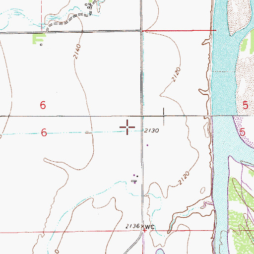Topographic Map of 14N55E06ACD_01 Well, MT
