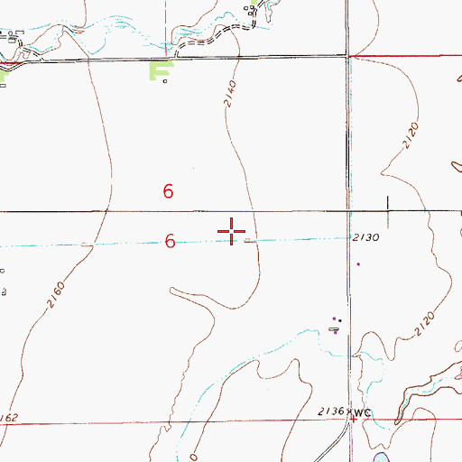 Topographic Map of 14N55E06ABC_01 Well, MT
