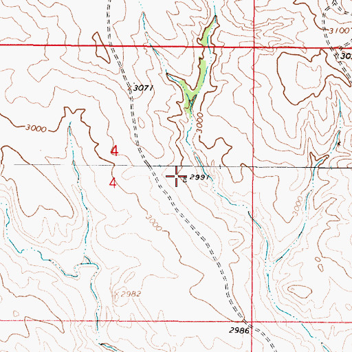 Topographic Map of 14N47E04ADCC01 Well, MT