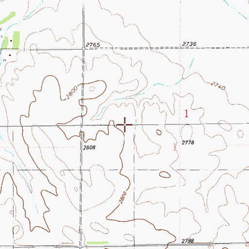 Topographic Map of 14N61E06CCA02_ Well, MT