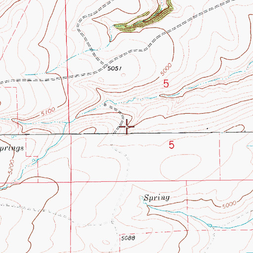 Topographic Map of 14N12E05CA__01 Well, MT