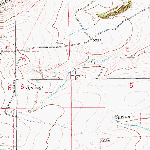 Topographic Map of 14N12E05CB__01 Spring, MT
