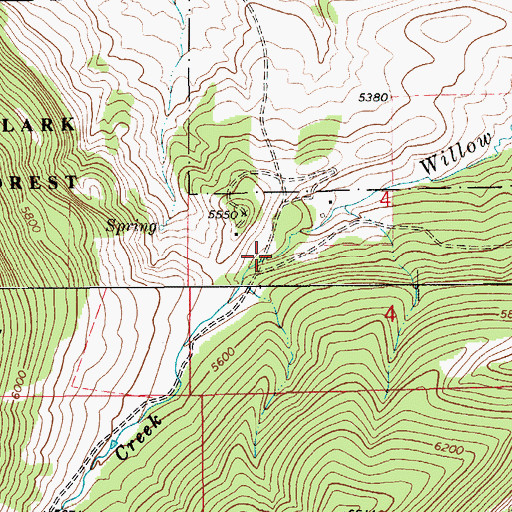 Topographic Map of 14N11E04CB__01 Spring, MT