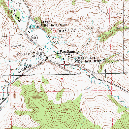 Topographic Map of 14N19E05DBCC01 Spring, MT