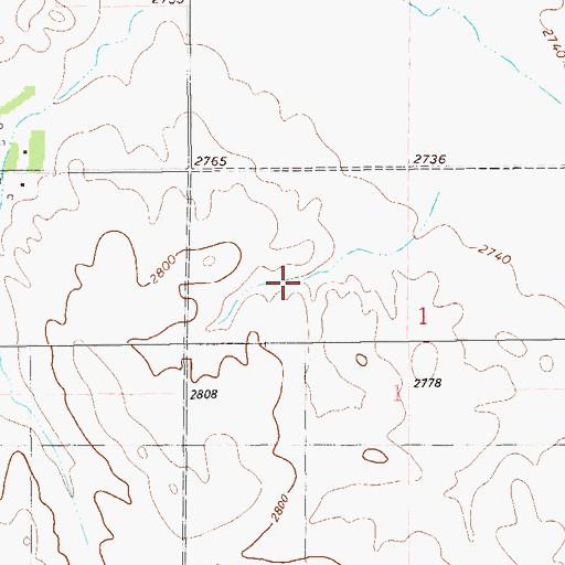 Topographic Map of 14N61E06CCA_02 Well, MT