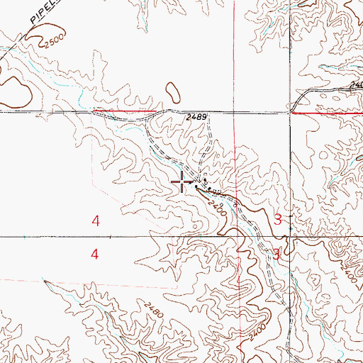 Topographic Map of 14N54E04ADBA01 Well, MT