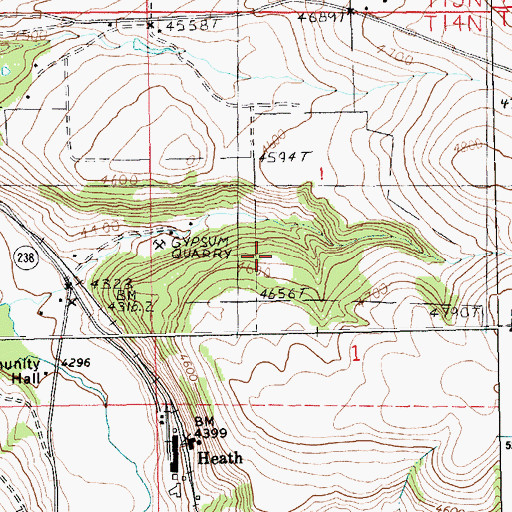 Topographic Map of 14N19E01CBAD01 Well, MT