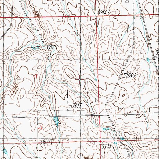 Topographic Map of 14N23E04ADA_01 Well, MT
