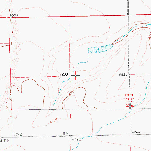 Topographic Map of 14N12E01AC__01 Spring, MT