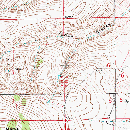 Topographic Map of 14N12E06BC__01 Spring, MT