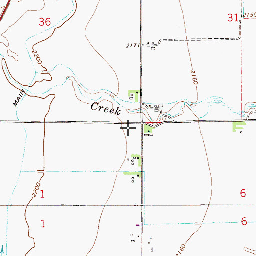 Topographic Map of 14N55E06BBBB01 Well, MT