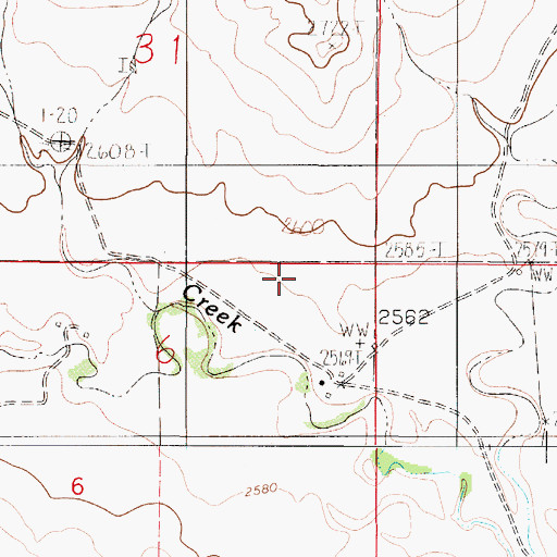 Topographic Map of 14N52E06AAA_01 Well, MT