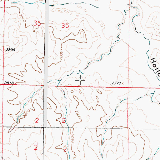 Topographic Map of 15N42E35DCDB01 Well, MT