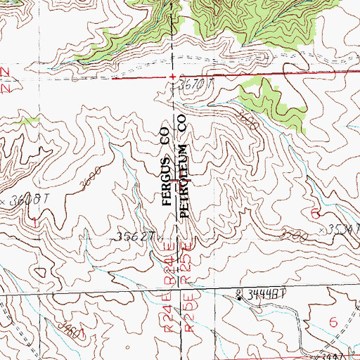 Topographic Map of 14N25E06BAB_01 Well, MT