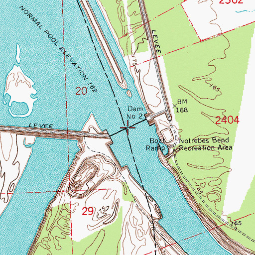 Topographic Map of Dam Number 2, AR