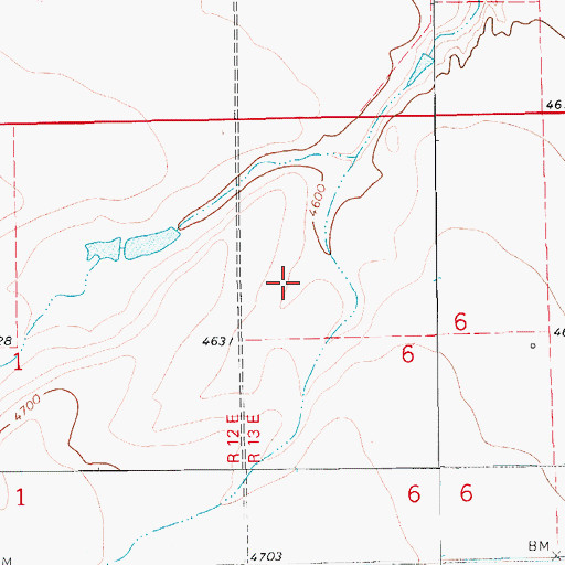 Topographic Map of 14N13E06BC__01 Spring, MT