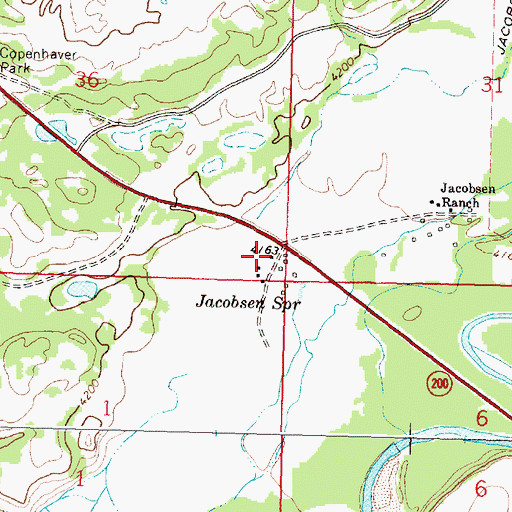 Topographic Map of 15N12W36DDDA01 Well, MT