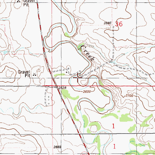 Topographic Map of 15N59E36CCD_01 Well, MT