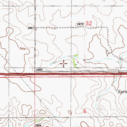 Topographic Map of 15N59E32CCAD01 Well, MT
