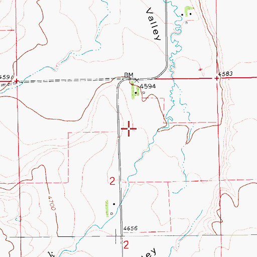 Topographic Map of 14N12E02AB__02 Spring, MT