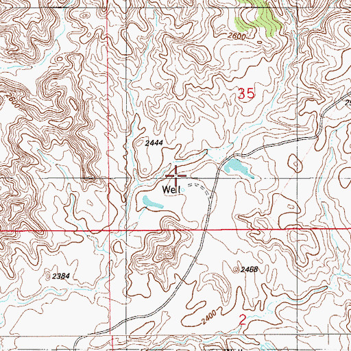Topographic Map of 15N57E35CC__01 Well, MT