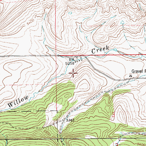 Topographic Map of 14N11E03BB__01 Well, MT