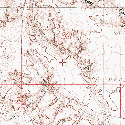 Topographic Map of 15N50E31CDDA01 Well, MT