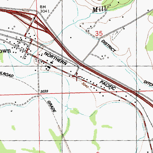 Topographic Map of 15N21W35CD__01 Well, MT