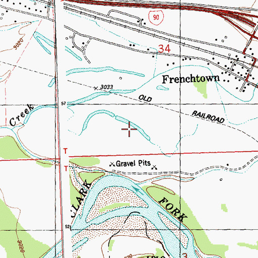 Topographic Map of 15N21W34CD__01 Well, MT