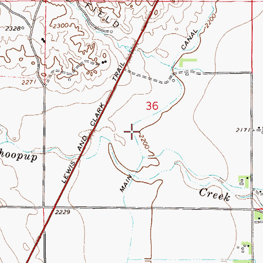 Topographic Map of 15N54E36CAA_01 Well, MT
