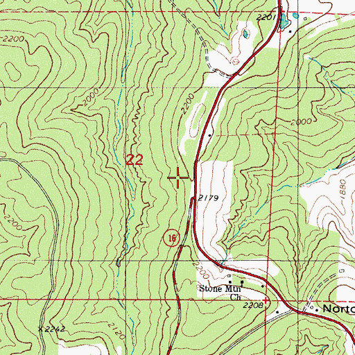 Topographic Map of Deer Fire Tower, AR