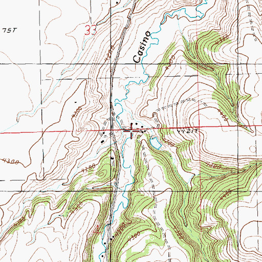 Topographic Map of 15N18E33DCDC01 Well, MT