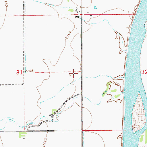 Topographic Map of 15N55E31DAA_01 Well, MT