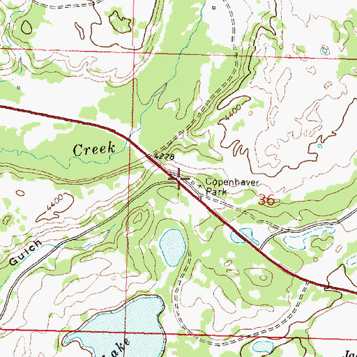 Topographic Map of 15N12W36BCDD01 Well, MT