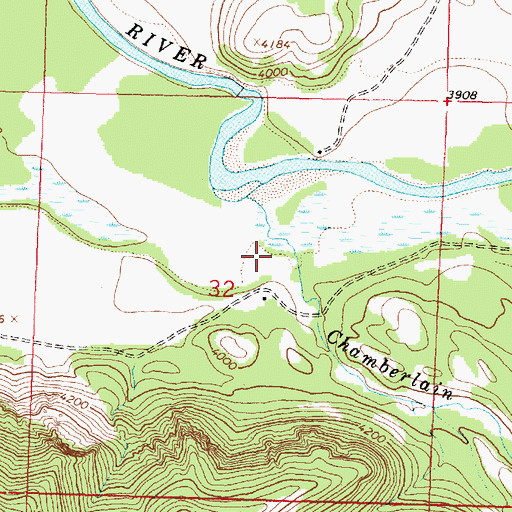 Topographic Map of 15N13W32ACCA01 Well, MT