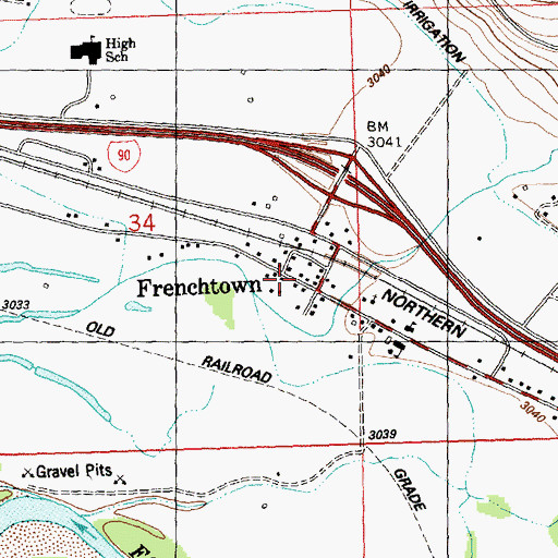 Topographic Map of 15N21W34DA__03 Well, MT