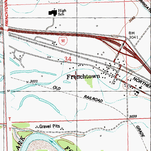 Topographic Map of 15N21W34DB__01 Well, MT