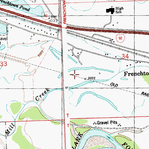 Topographic Map of 15N21W34CB__01 Well, MT