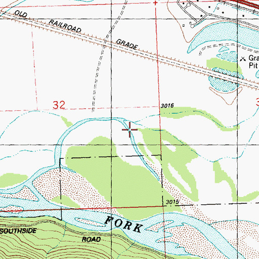Topographic Map of 15N21W32DA__01 Well, MT