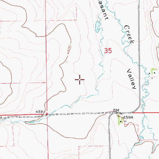 Topographic Map of 15N12E35CA__01 Spring, MT