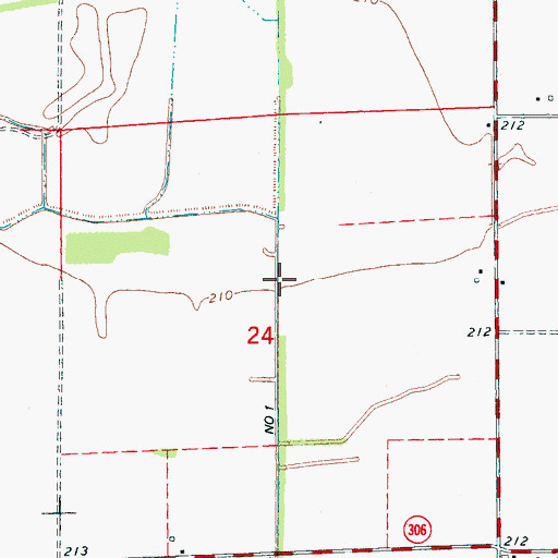 Topographic Map of Ditch Number 1, AR