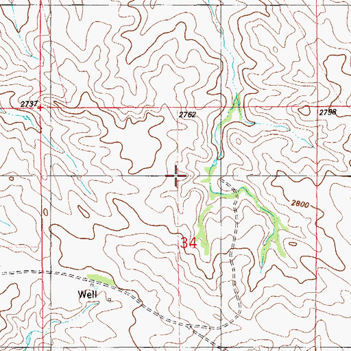 Topographic Map of 15N58E33AC__01 Well, MT