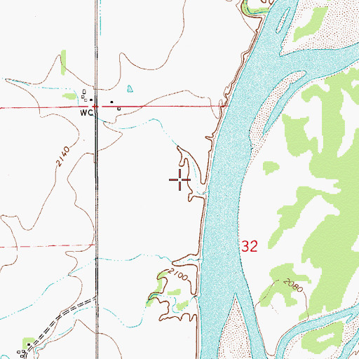 Topographic Map of 15N55E31DAA_02 Well, MT