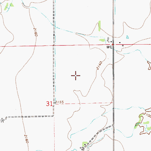 Topographic Map of 15N55E31ABD_02 Well, MT