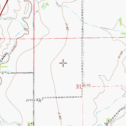 Topographic Map of 15N55E31BCB_01 Well, MT