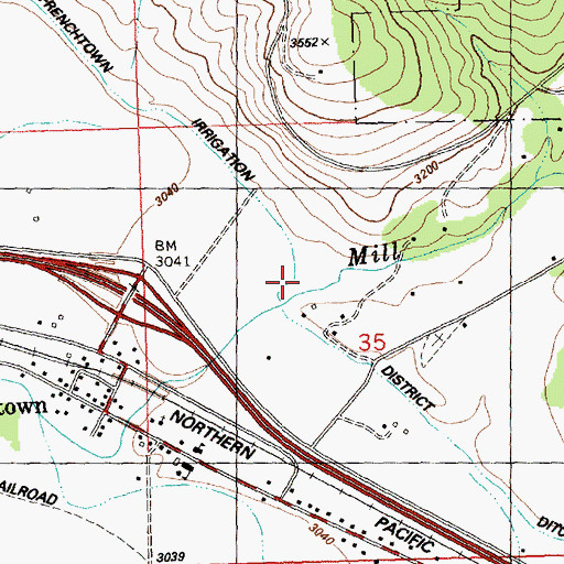 Topographic Map of 15N21W35BD__01 Well, MT